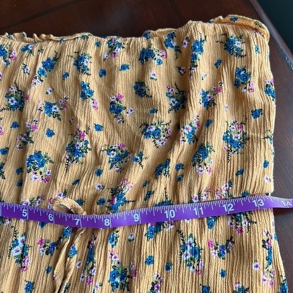 Altar’d State maxi baby doll dress strapless size sm autumn gold ditsy print - Picture 7 of 14